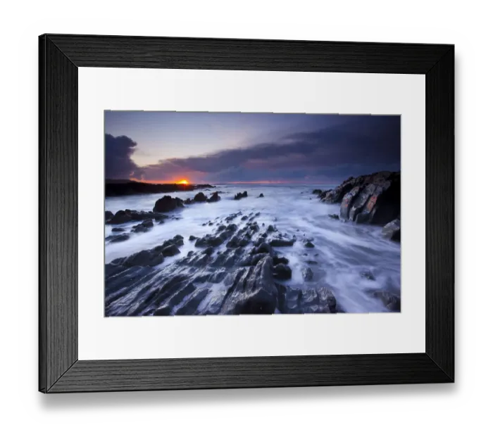 Framed Print : Woolacombe beach at sunset Framed Print : Woolacombe beach at sunset