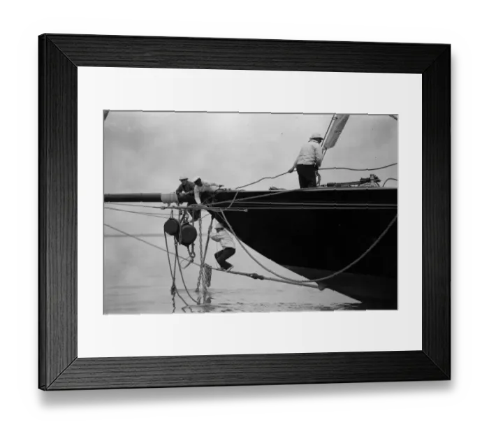 Framed Print : Yacht Preparation