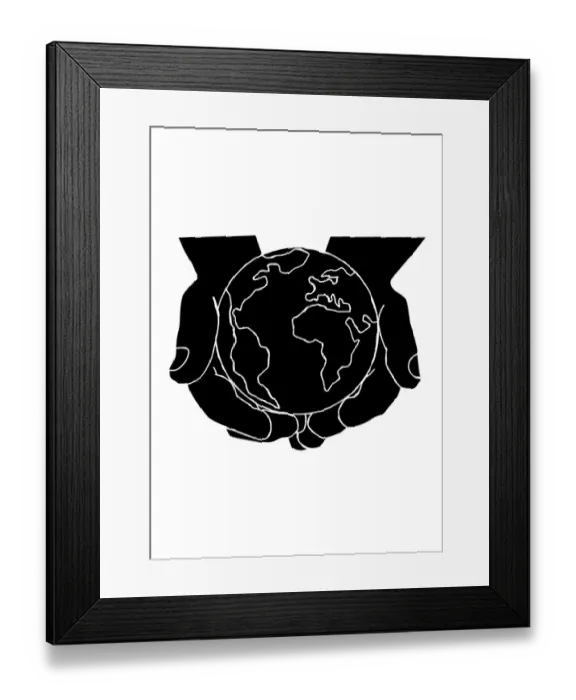 Framed Print : Holding the world