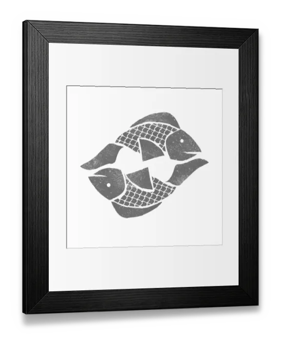 Framed Print : Astrology zodiac signs - pisces Framed Print : Astrology zodiac signs - pisces