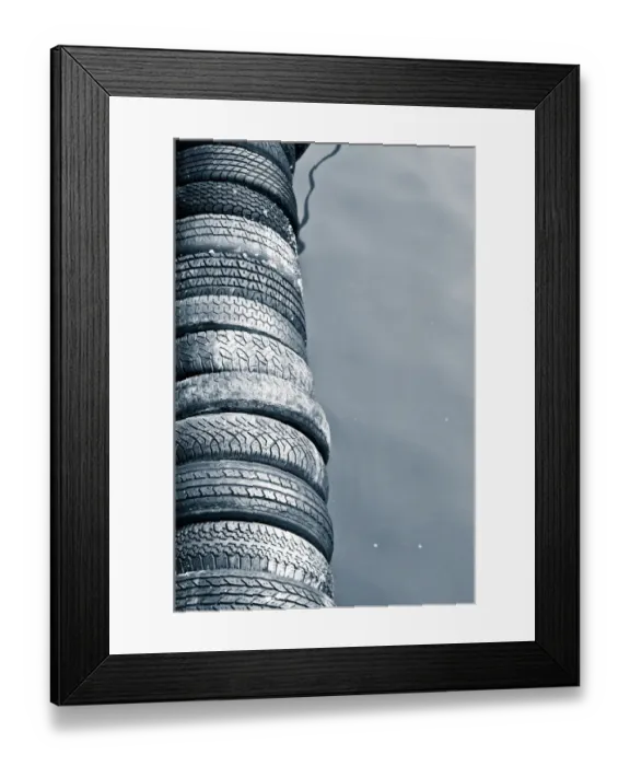 Framed Print : Tied Up. Stack of tyres Framed Print : Tied Up. Stack of tyres