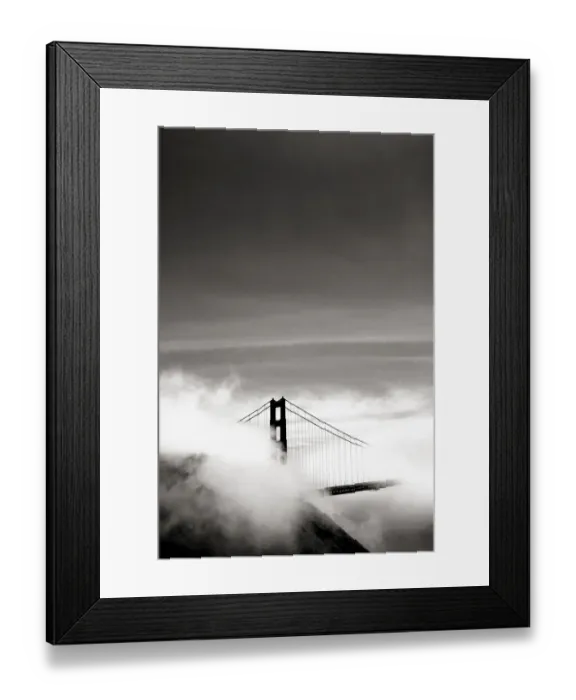 Framed Print : Golden Gate bridge with fog Framed Print : Golden Gate bridge with fog