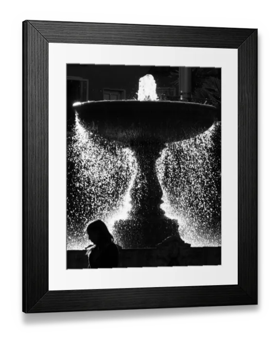 Framed Print : Sprinkle. Sunlight pouring through a splashing fountain Framed Print : Sprinkle. Sunlight pouring through a splashing fountain