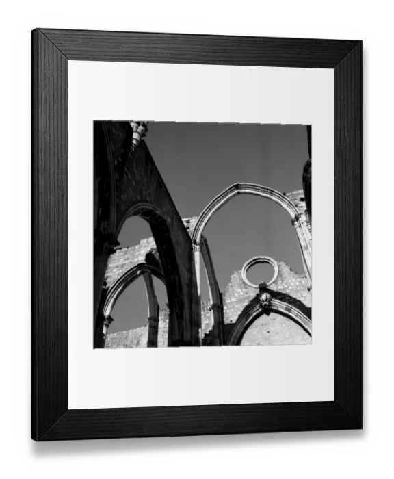 Framed Print : Ruin of a church after an major earthquake