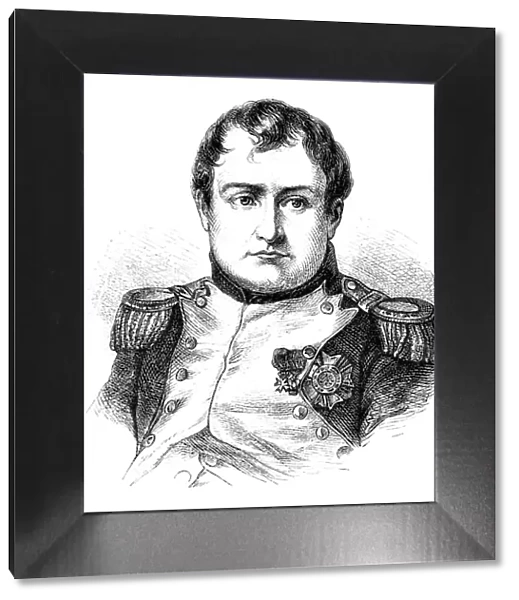 Engraving of emperor Napolean Bonaparte 1870
