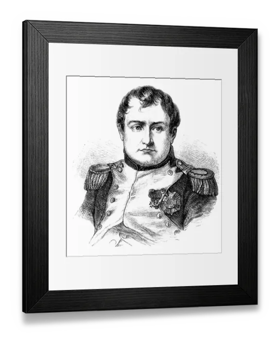 Framed Print : Engraving of emperor Napolean Bonaparte 1870