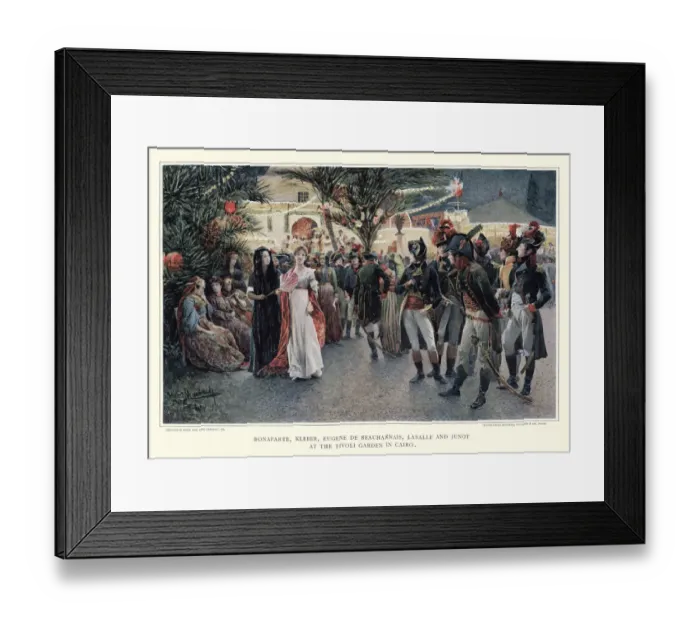 Framed Print : Bonaparte, Kleber, Eugene De Beauharnais at the Tivoli Garden, Cairo Framed Print : Bonaparte, Kleber, Eugene De Beauharnais at the Tivoli Garden, Cairo