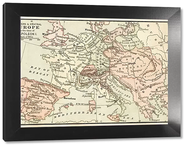 Map of Europe in the time of Napoleon I 1881
