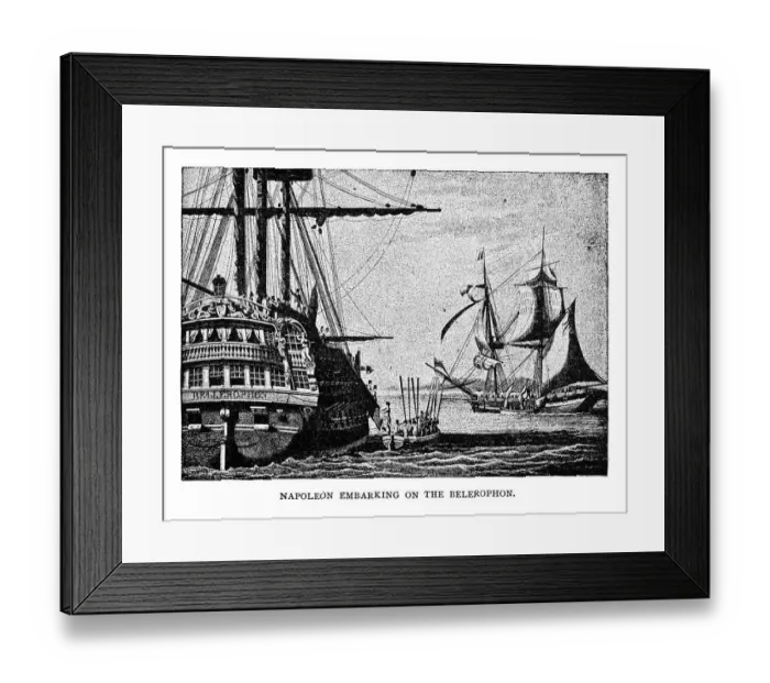 Framed Print : Napoleon embarking on the Belerophon Framed Print : Napoleon embarking on the Belerophon