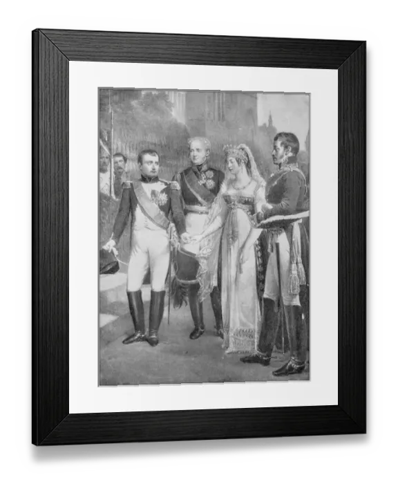 Framed Print : Antique painting illustration: Napoleon and Queen of Prussia Framed Print : Antique painting illustration: Napoleon and Queen of Prussia