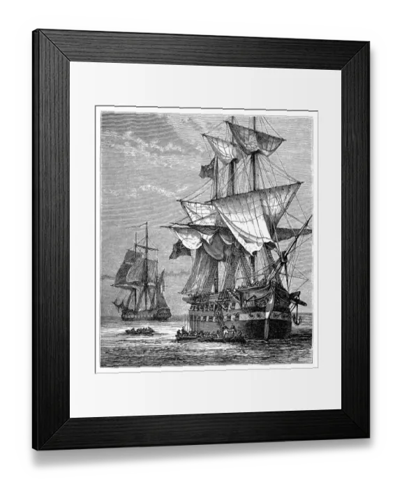 Framed Print : Napoleons embarkation on the Northumberland Framed Print : Napoleons embarkation on the Northumberland