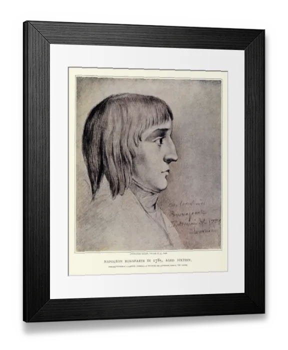 Framed Print : Napoleon Bonaparte in 1785, aged sixteen Framed Print : Napoleon Bonaparte in 1785, aged sixteen