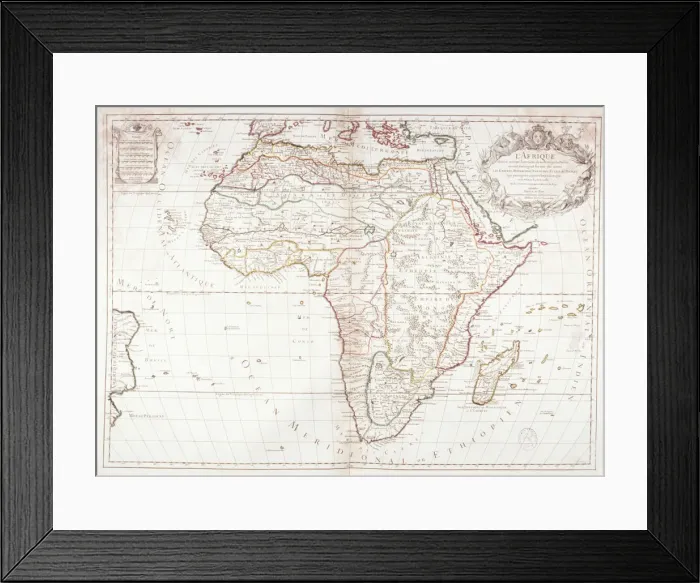 Framed Print : Map of Africa Framed Print : Map of Africa