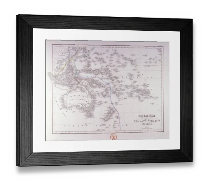 Framed Print : Oceania (Australia, Polynesia, and Malaysia) Framed Print : Oceania (Australia, Polynesia, and Malaysia)