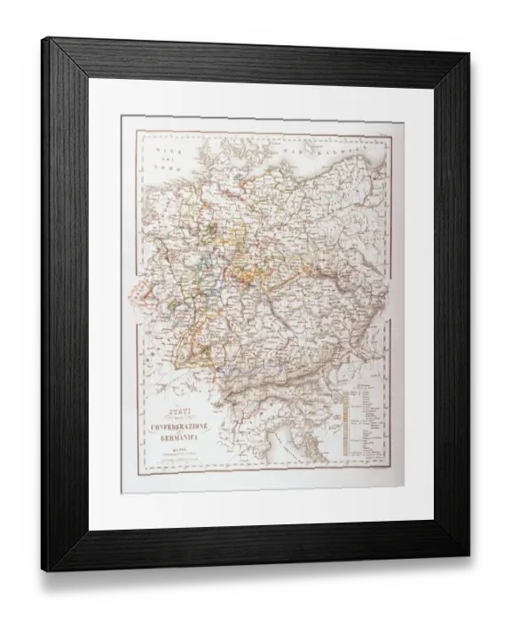 Framed Print : States of the German Confederation Framed Print : States of the German Confederation