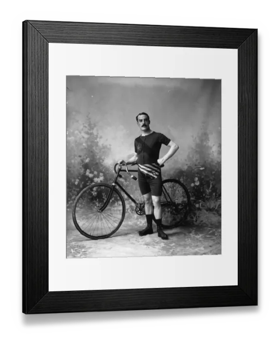 Framed Print : Edwardian Cyclist Framed Print : Edwardian Cyclist