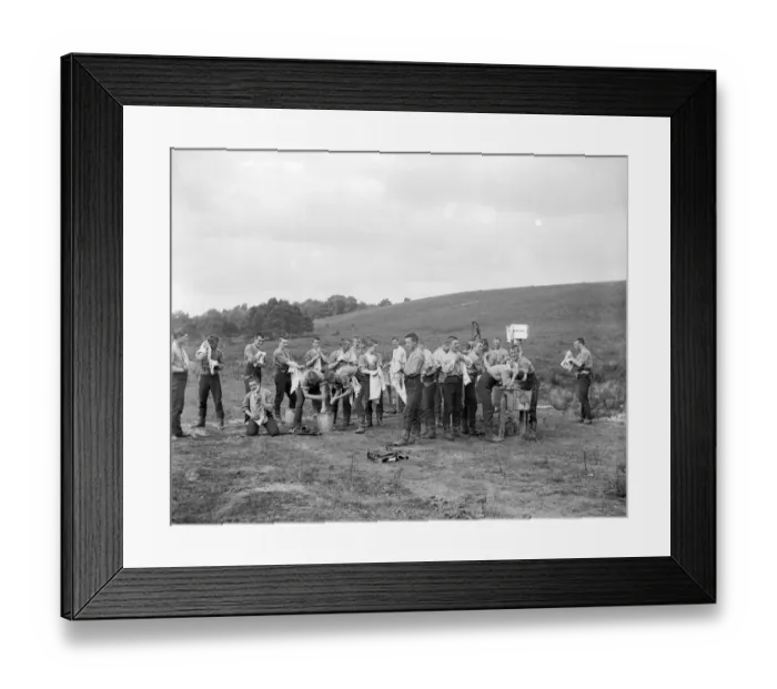 Framed Print : Camp Washing Framed Print : Camp Washing