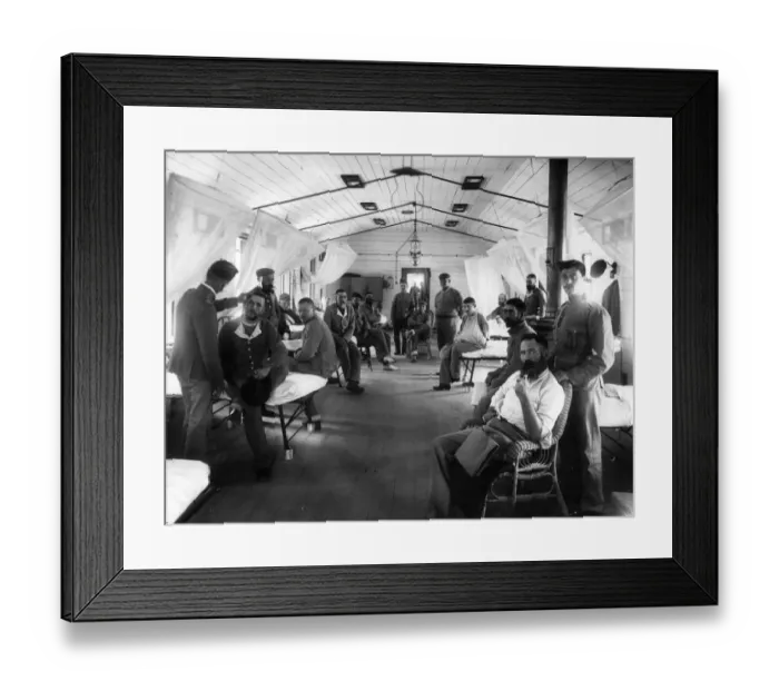 Framed Print : Patients At Hospital