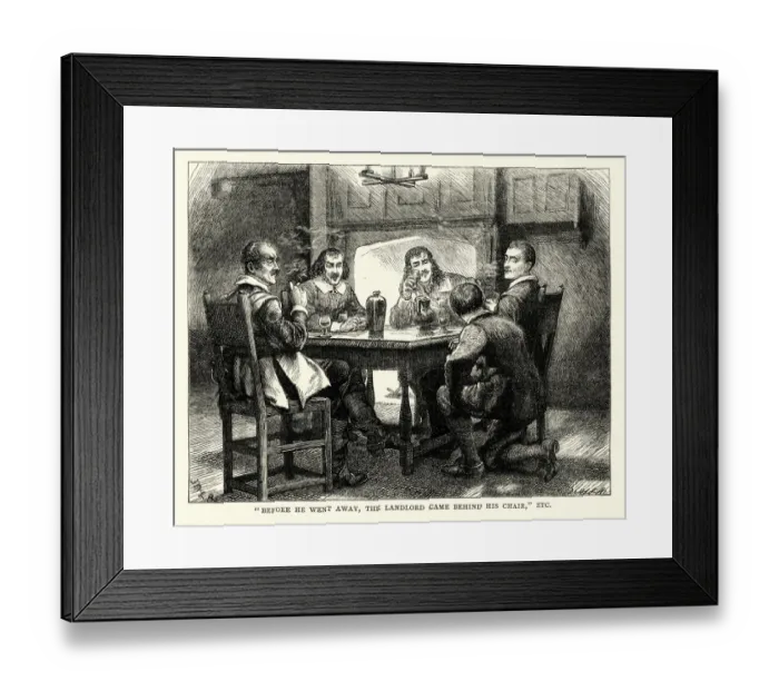 Framed Print : English Civil War, Charles II in the pub at Charmouth Framed Print : English Civil War, Charles II in the pub at Charmouth