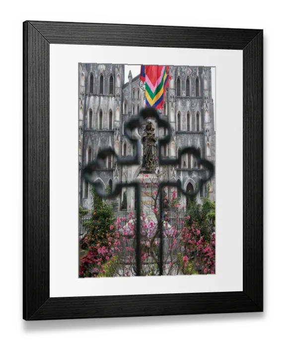 Framed Print : Regina Pacis (Queen of Peace) in front of St. Josephs Cathedral Hanoi Framed Print : Regina Pacis (Queen of Peace) in front of St. Josephs Cathedral Hanoi