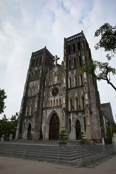 St. Josephs Cathedral, Day, Vertical, Hanoi, Vietnam
