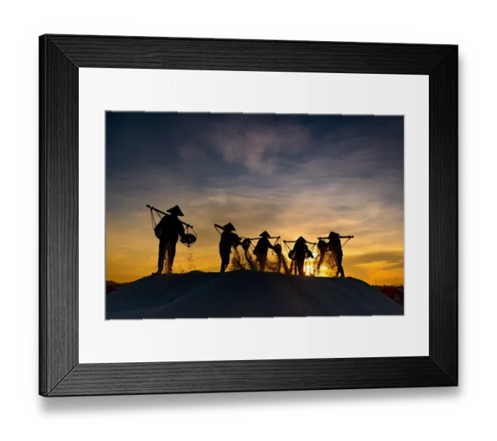 Framed Print : Salt Workers Framed Print : Salt Workers