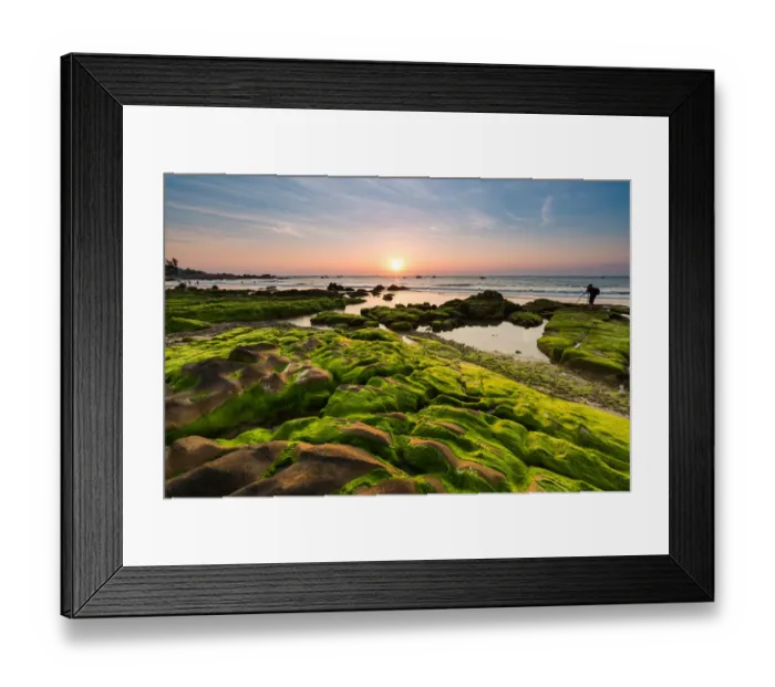 Framed Print : Vietnam landscape - Co Thach beach in Binh Thuan