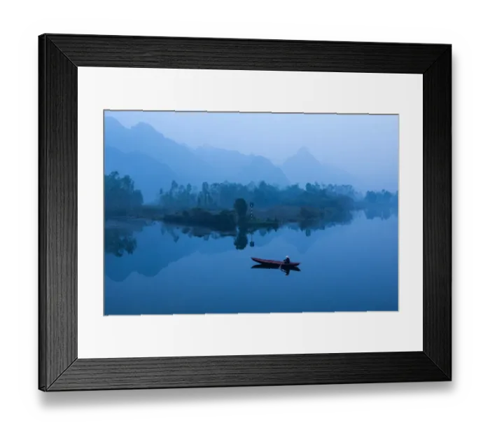 Framed Print : Vietnam - Farmer go to market by boat on Suoi Yen river in early morning at My Duc Framed Print : Vietnam - Farmer go to market by boat on Suoi Yen river in early morning at My Duc
