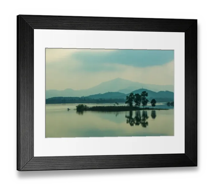 Framed Print : Vietnam - Landscape of Dong Mo Lake - Ba Vi Moutain Framed Print : Vietnam - Landscape of Dong Mo Lake - Ba Vi Moutain