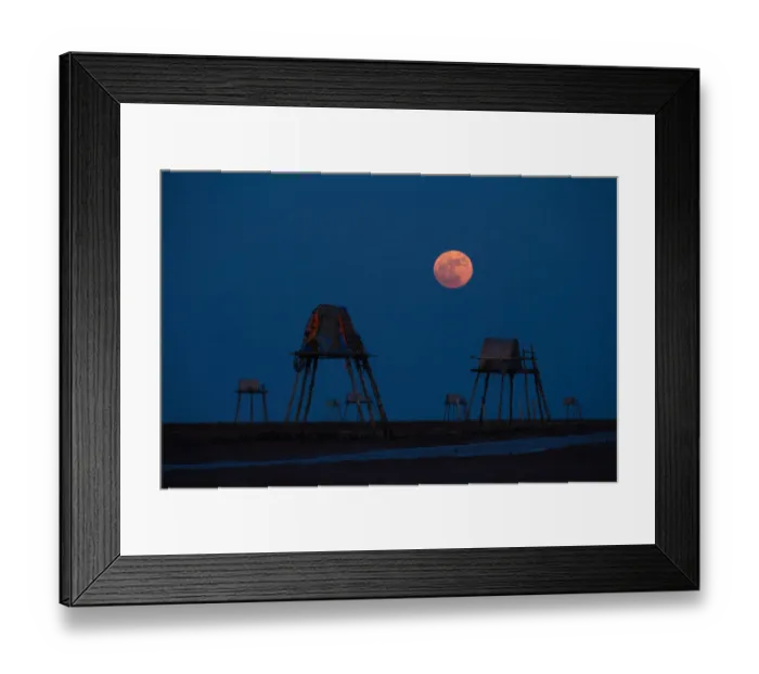 Framed Print : Vietnam - Super Moon over Dong Chau beach on Oct 14, 2016 Framed Print : Vietnam - Super Moon over Dong Chau beach on Oct 14, 2016