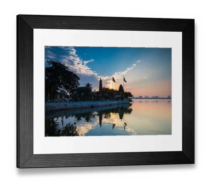 Framed Print : Vietnam - Tran Quoc Pagoda Landscape Sunset Framed Print : Vietnam - Tran Quoc Pagoda Landscape Sunset