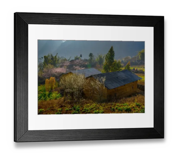 Framed Print : Minority village landscape in Ha Giang, Vietnam Framed Print : Minority village landscape in Ha Giang, Vietnam