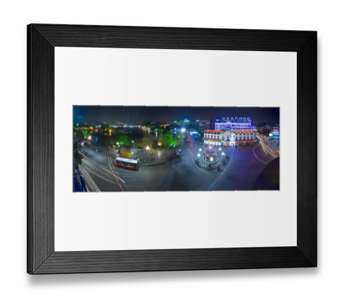 Framed Print : Panoramic view of Center of Hanoi by night, Vietnam Framed Print : Panoramic view of Center of Hanoi by night, Vietnam