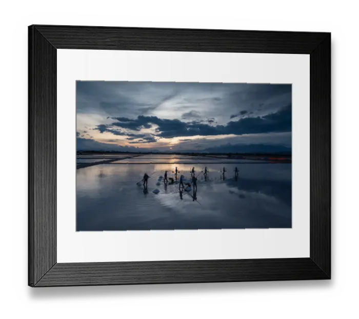 Framed Print : Group of people making salt Framed Print : Group of people making salt