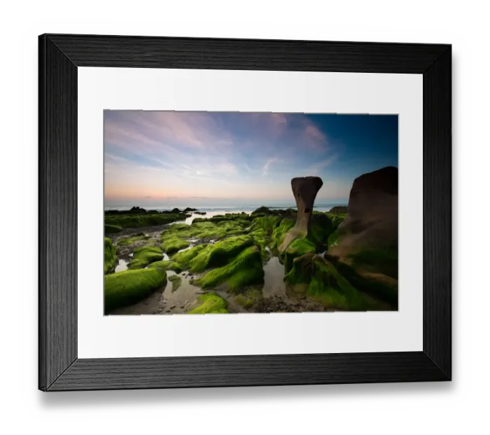 Framed Print : Moss cover rock in a forbidden beach in Vietnam Framed Print : Moss cover rock in a forbidden beach in Vietnam