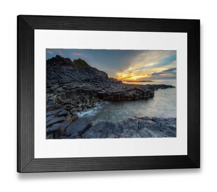 Framed Print : Ganh Da Dia in sunrise