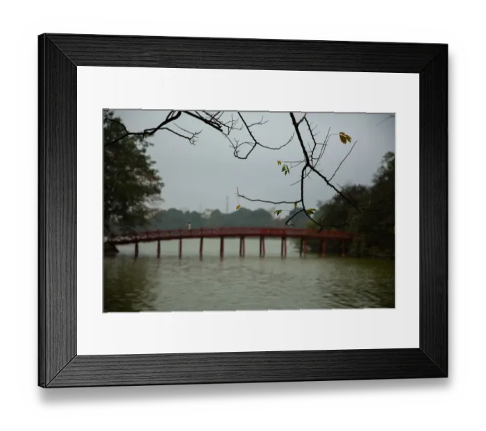 Framed Print : The Huc Bridge, Hoan Kiem Lake, Center Hanoi, Winter, Morning, Vietnam Framed Print : The Huc Bridge, Hoan Kiem Lake, Center Hanoi, Winter, Morning, Vietnam