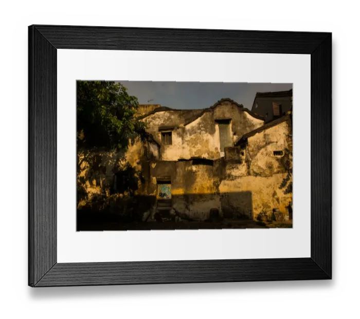 Framed Print : Old wall in Hoi An - Vietnam Framed Print : Old wall in Hoi An - Vietnam