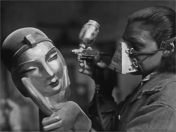 Art Deco Head Painting