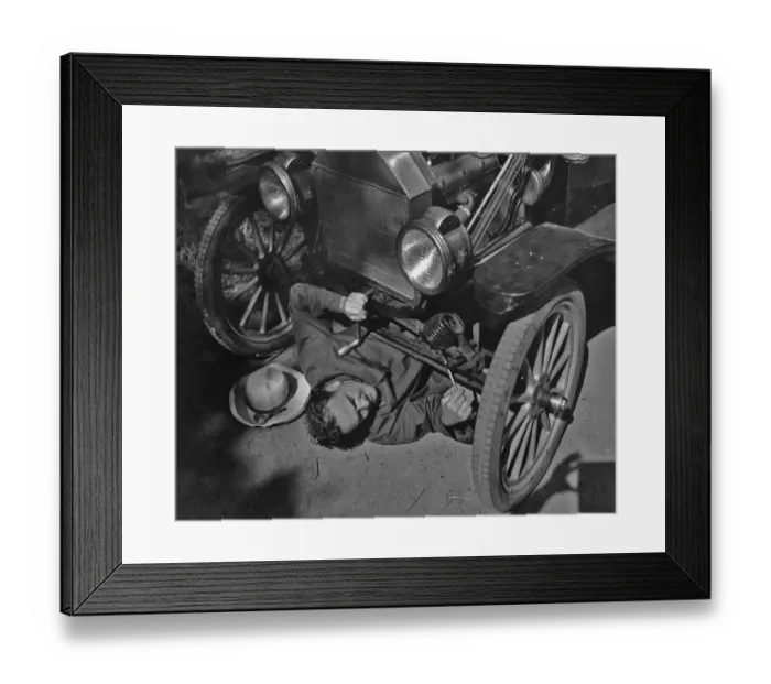Framed Print : Fixing The Car Framed Print : Fixing The Car
