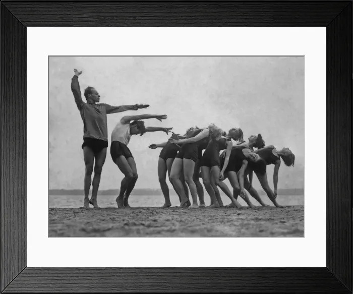 Framed Print : Gymnastics On The Beach Framed Print : Gymnastics On The Beach