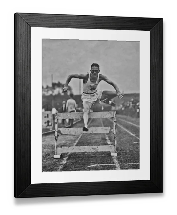 Framed Print : Hurdler In Action Framed Print : Hurdler In Action