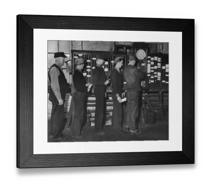 Framed Print : Clocking On