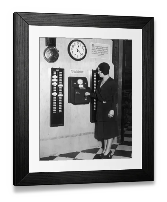 Framed Print : Clocking On Framed Print : Clocking On