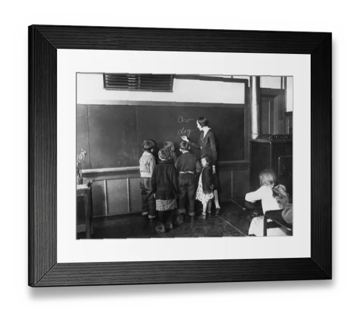 Framed Print : Spelling Lesson