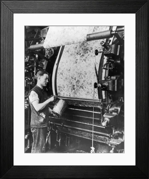 Framed Print : Textile Factory