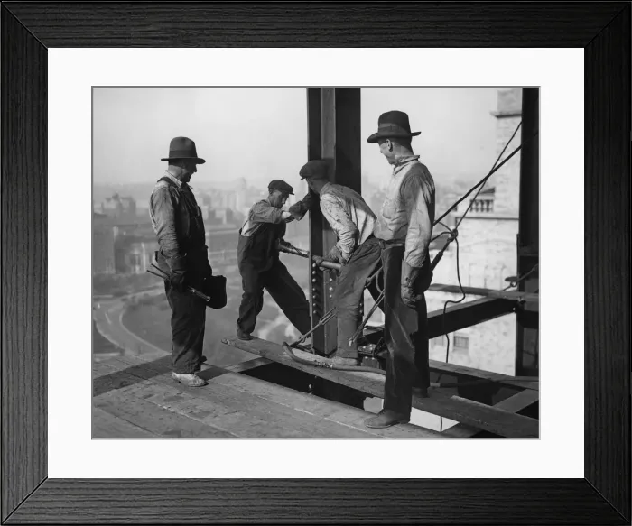 Framed Print : Rivetting Team