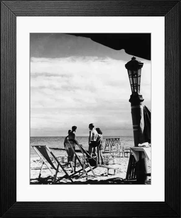 Framed Print : Beach At Roney Plaza Hotel