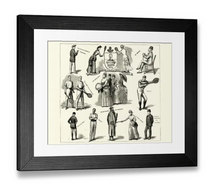 Framed Print : Lawn tennis meeting for the championship of Ireland at Dublin Framed Print : Lawn tennis meeting for the championship of Ireland at Dublin