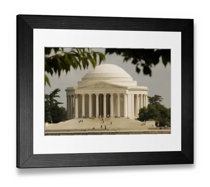 Framed Print : Tourists at a memorial, Jefferson Memorial, Washington DC, USA